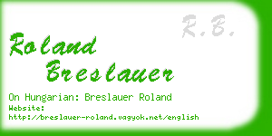 roland breslauer business card